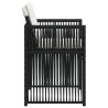 Chaises de jardin lot de 4 avec coussins noir résine tressée 