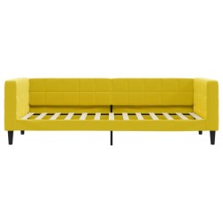 Lit de repos sans matelas jaune 80x200 cm velours 