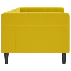 Lit de repos sans matelas jaune 80x200 cm velours 