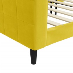 Lit de repos sans matelas jaune 80x200 cm velours 