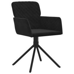 Chaises pivotantes à manger lot de 2 Noir Velours 