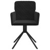 Chaises pivotantes à manger lot de 2 Noir Velours 