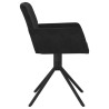 Chaises pivotantes à manger lot de 2 Noir Velours 
