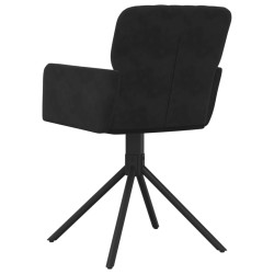 Chaises pivotantes à manger lot de 2 Noir Velours 