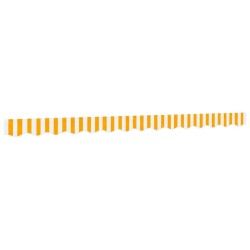 Tissu de remplacement de cantonnière d’auvent jaune blanc 3,5 m 