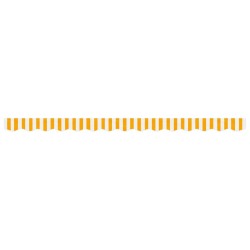 Tissu de remplacement de cantonnière d’auvent jaune blanc 3,5 m 