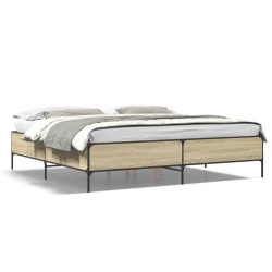 Cadre de lit sans matelas chêne sonoma 180x200 cm 