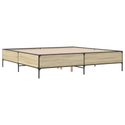Cadre de lit sans matelas chêne sonoma 180x200 cm 
