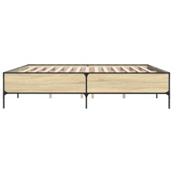 Cadre de lit sans matelas chêne sonoma 180x200 cm 