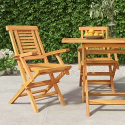 Chaises de jardin pliantes lot de 2 56x63x90cm bois massif teck 