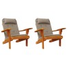 Coussins de chaise adirondack lot de 2 taupe tissu oxford 
