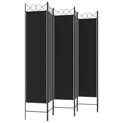 Cloison de séparation 6 panneaux Noir 240x200 cm Tissu 