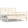 Cadre de lit sans matelas bois massif 150x200 cm 