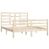 Cadre de lit sans matelas bois massif 150x200 cm 