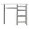 Ensemble de bar avec étagères 3 pcs Bois et acier Blanc 