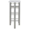 Ensemble de bar avec étagères 3 pcs Bois et acier Blanc 