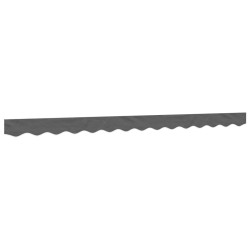 Tissu de remplacement de cantonnière d’auvent rayure anthracite 