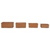 Ensemble de paniers gigognes 4 pcs Marron Saule 