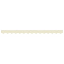 Tissu de remplacement de cantonnière d’auvent rayure crème 3,5m 