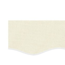 Tissu de remplacement de cantonnière d’auvent rayure crème 3,5m 
