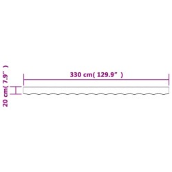 Tissu de remplacement de cantonnière d’auvent rayure crème 3,5m 