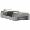 Cadre de lit sans matelas sonoma gris 100x200 cm 