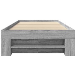 Cadre de lit sans matelas sonoma gris 100x200 cm 