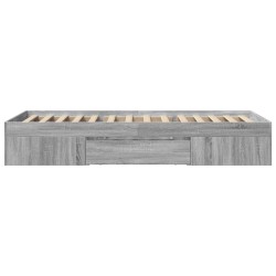 Cadre de lit sans matelas sonoma gris 100x200 cm 