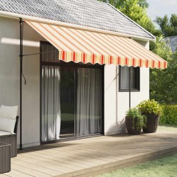 Tissu de remplacement de cantonnière d’auvent jaune orange 3,5m 