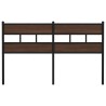 Tête de lit chêne marron 150 cm acier et bois d'ingénierie 