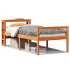 Cadre de lit avec tête de lit sans matelas cire marron 75x190cm 