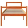 Cadre de lit avec tête de lit sans matelas cire marron 75x190cm 
