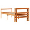 Cadre de lit avec tête de lit sans matelas cire marron 75x190cm 