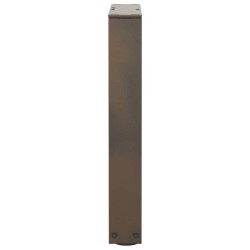 Pieds de table basse en forme de V, 2 pièces, acier naturel, 38 x (42-43,3) cm 