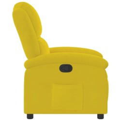Fauteuil inclinable jaune velours 