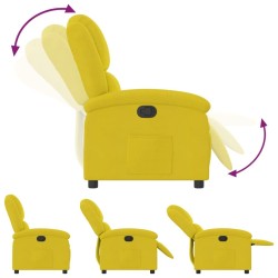 Fauteuil inclinable jaune velours 
