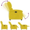 Fauteuil inclinable jaune velours 