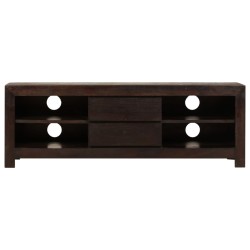 Meuble TV Bois d'acacia massif 120 x 30 x 40 cm Marron foncé 