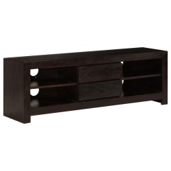 Meuble TV Bois d'acacia massif 120 x 30 x 40 cm Marron foncé 
