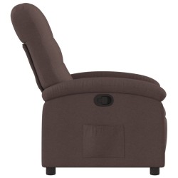 Fauteuil inclinable Marron foncé Tissu 