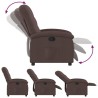 Fauteuil inclinable Marron foncé Tissu 