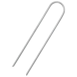 Piquets de sol en forme de U 50 pcs 15x3,5 cm acier galvanisé 