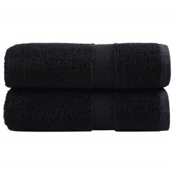 Serviettes d'invité de qualité supérieure SOLUND 2 pcs noir 