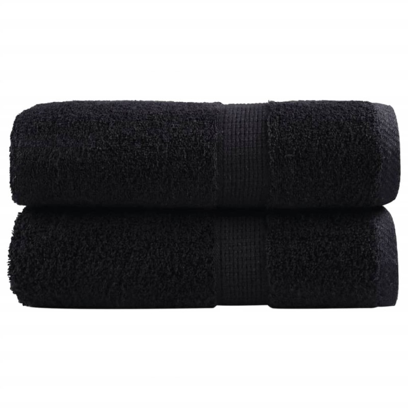 Serviettes d'invité de qualité supérieure SOLUND 2 pcs noir 