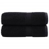 Serviettes d'invité de qualité supérieure SOLUND 2 pcs noir 
