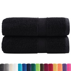 Serviettes d'invité de qualité supérieure SOLUND 2 pcs noir 