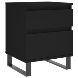 Table de chevet Noir 40x35x50 cm Bois d’ingénierie 