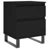 Table de chevet Noir 40x35x50 cm Bois d’ingénierie 