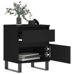Table de chevet Noir 40x35x50 cm Bois d’ingénierie 