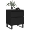 Table de chevet Noir 40x35x50 cm Bois d’ingénierie 